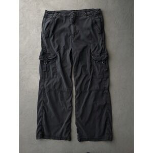 Cargo Pants Size 14 Black Rave Style Wide Leg Stretch American Eagle